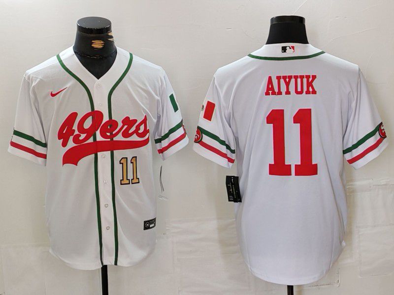 Men San Francisco 49ers #11 Aiyuk White Joint Name 2024 Nike Limited NFL Jersey style 2
